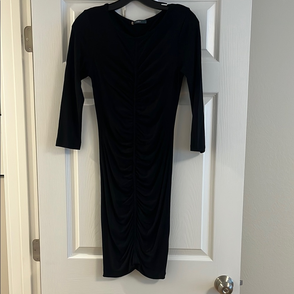 Tart Elegant Black Ruched Fitted Dress Size Small